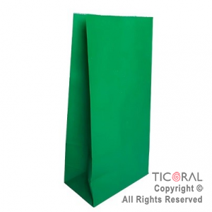 BOLSITA PAPEL COLOR VERDE 12.5X24.5CM X10